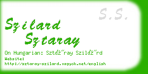 szilard sztaray business card